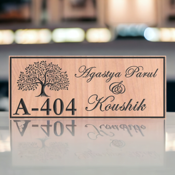 Wooden Nameplate design 1