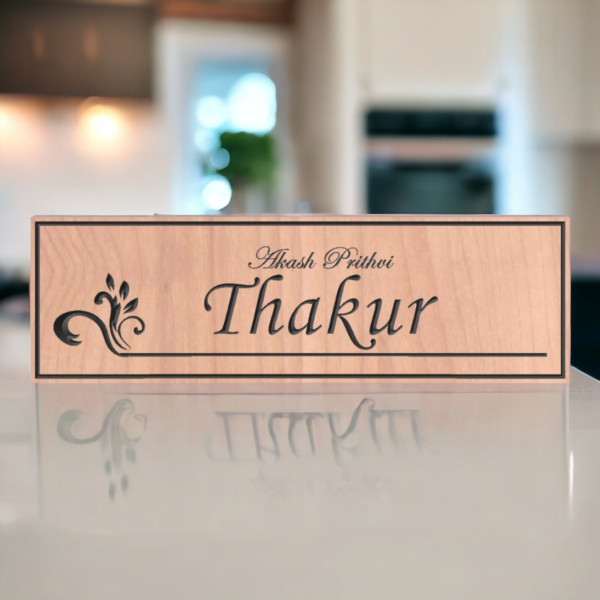 Wooden Nameplate design 9