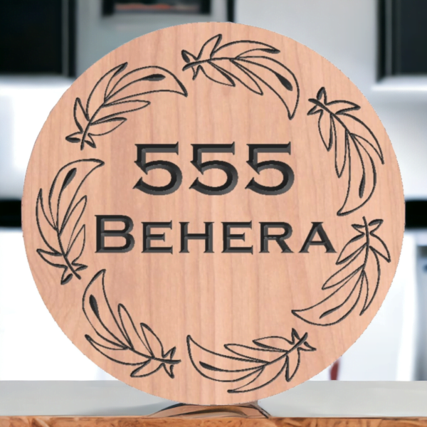 Wooden Nameplate design 13