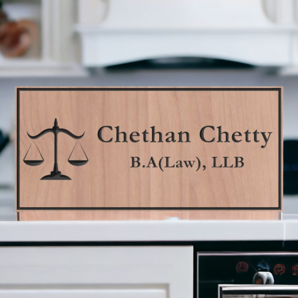 Wooden Nameplate design 19