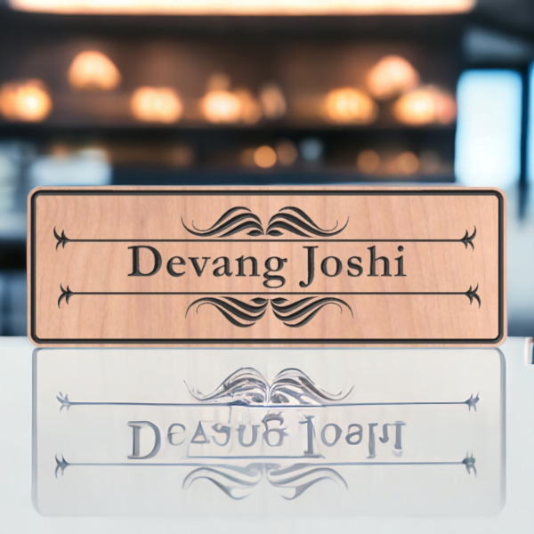 Wooden Nameplate design 21