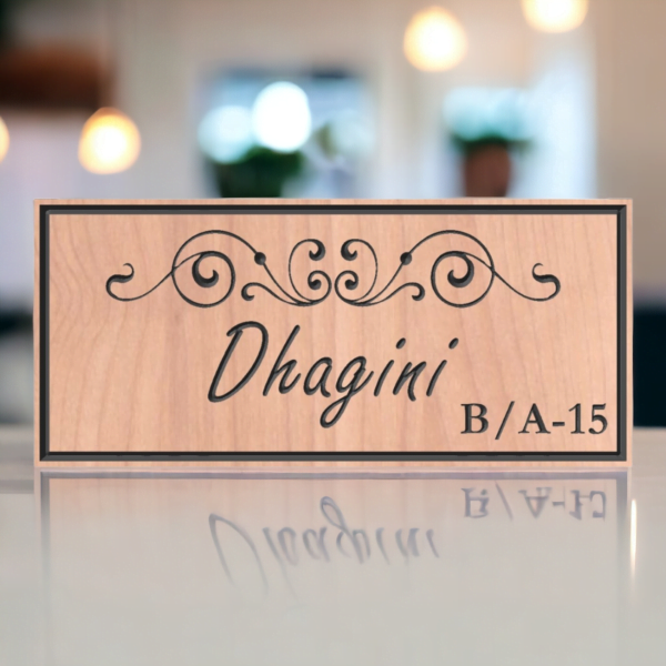 Wooden Nameplate design 22
