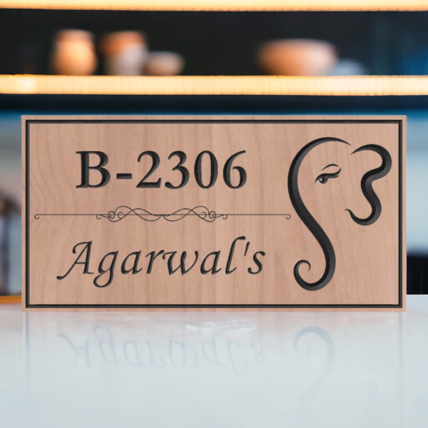 Wooden Nameplate design 7