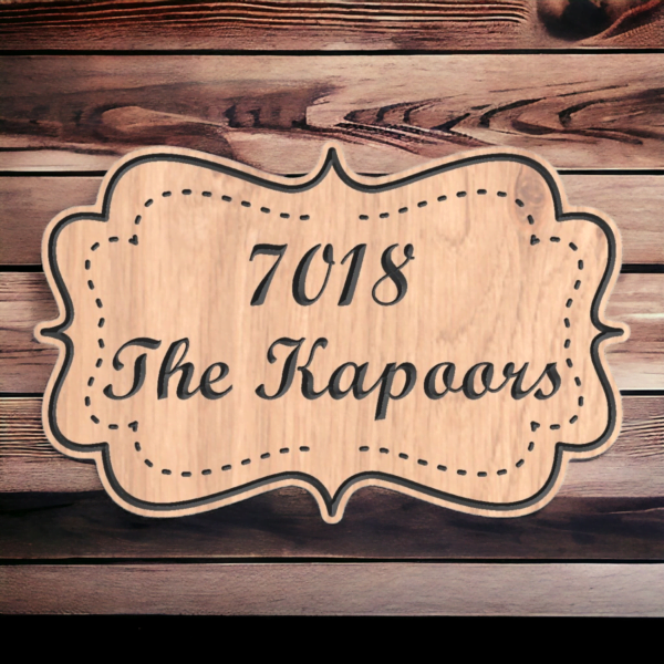 Wooden Nameplate design 506
