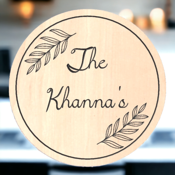 Wooden Nameplate design 508