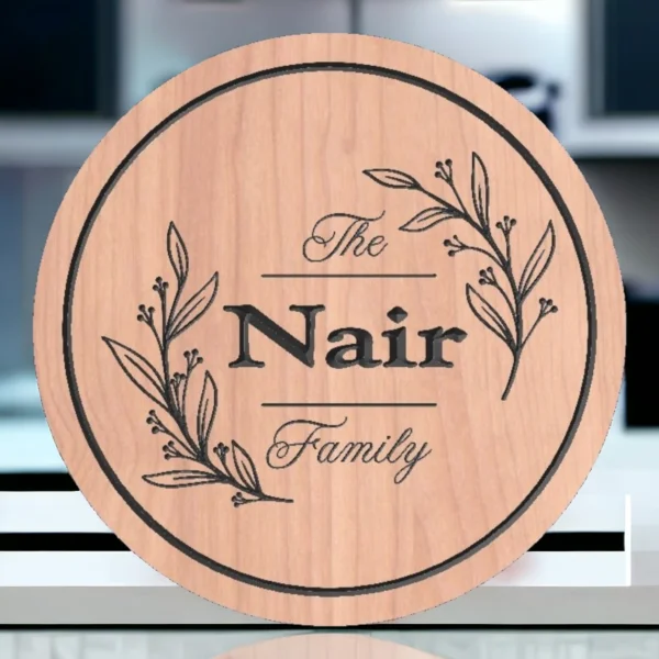 Wooden Nameplate design 704