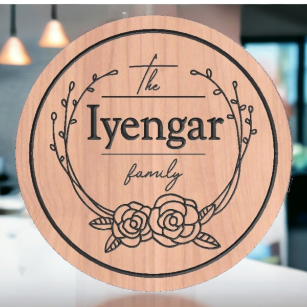 Wooden Nameplate design 706