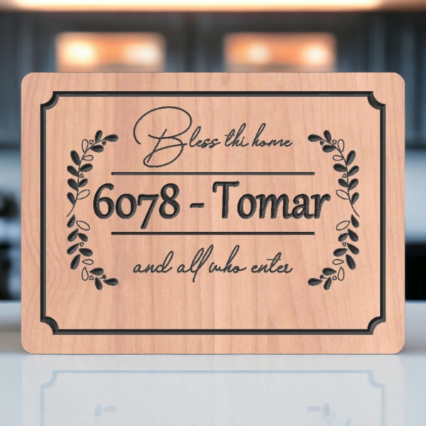 Wooden Nameplate design 709