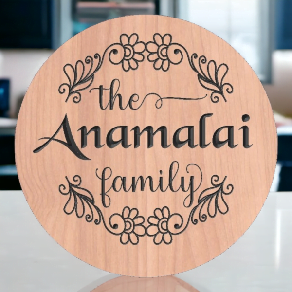 Wooden Nameplate design 713