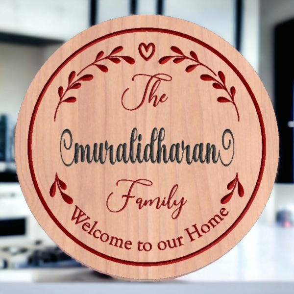 Wooden Nameplate design 715