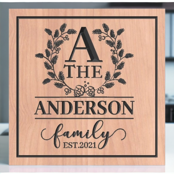 Wooden Nameplate design 719