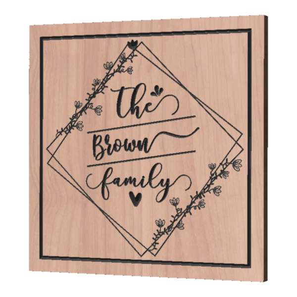 Wooden Nameplate design 721