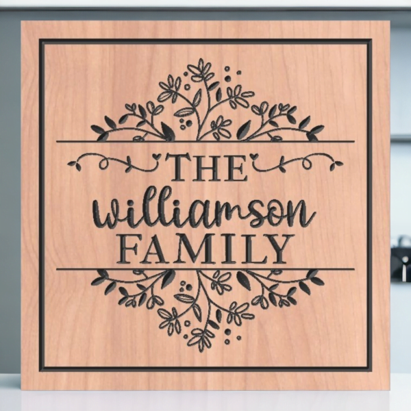 Wooden Nameplate design 729